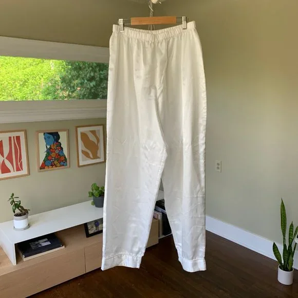 White Silk Pants - Picture 1 of 4
